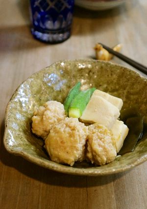 柔らか鶏団子と高野豆腐の煮物-レシピのメイン写真