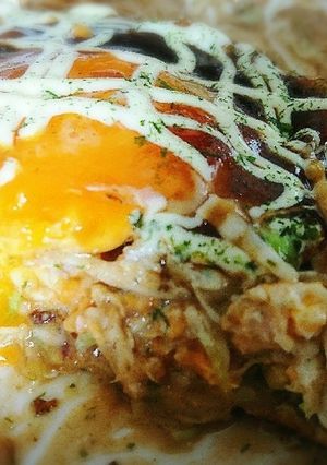 消化にいい食べ物でもっちりお好み焼き-レシピのメイン写真