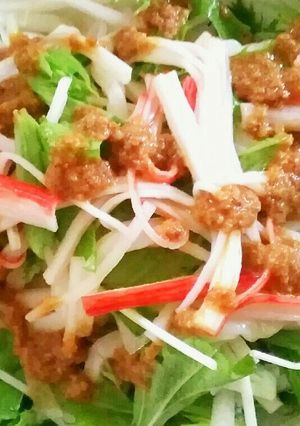 糖質制限　水菜と大根のゴマだれ蒟蒻うどん-レシピのメイン写真