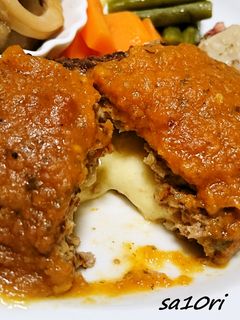 トマト香る!イタリアンハンバーグ!-レシピのメイン写真
