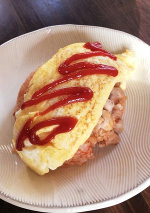 〈改良版〉簡単とろとろ♡チキンオムライス-レシピのメイン写真