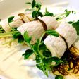 豚肩ロースdeもやし豆苗巻き〜もずく酢〜