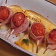 ミニトマトのベーコン巻き焼き