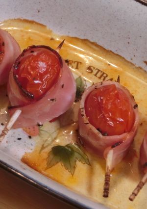 ミニトマトのベーコン巻き焼き-レシピのメイン写真