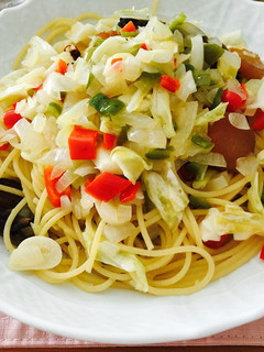 野菜たっぷり帆立と牡蠣のペペロンチーノ-レシピのメイン写真