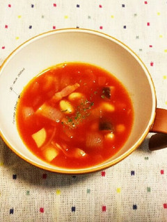 お豆タップリ♪トマトスープ~☆-レシピのメイン写真