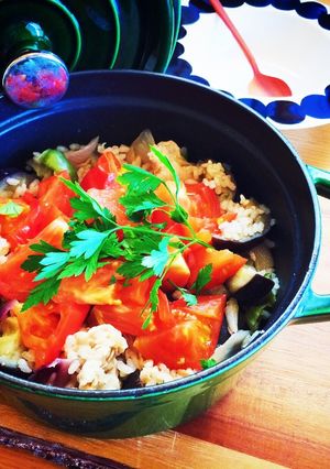 STAUB ☆夏野菜と鶏肉のリゾット-レシピのメイン写真