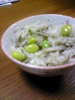 銀杏と枝豆ときのこのおこわ-レシピのメイン写真