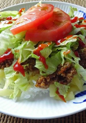 沖縄で食べたタコライス-レシピのメイン写真