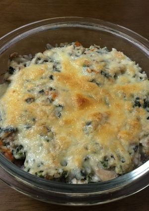 モロヘイヤとチキンの十八穀米ドリア-レシピのメイン写真