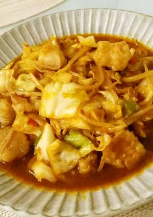 簡単！ホルモンキャベツの辛味噌炒め♡-レシピのメイン写真