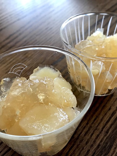 粉ゼラチンでつくる桃ゼリー-レシピのメイン写真