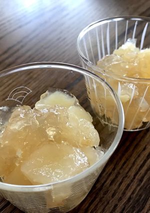 粉ゼラチンでつくる桃ゼリー-レシピのメイン写真