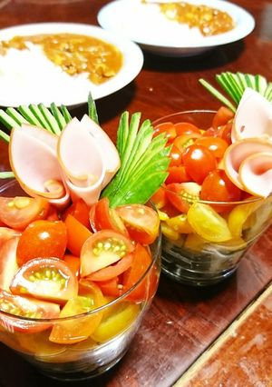 ミニトマトのサラダパフェ☆-レシピのメイン写真