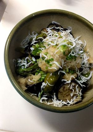 茄子獅子唐しらすの夏のさっぱりおひたし-レシピのメイン写真