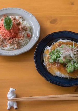 冷凍トマトでパスタ風そうめん-レシピのメイン写真