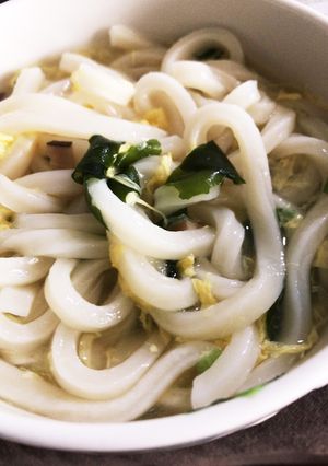 即席簡単☆卵スープうどん-レシピのメイン写真