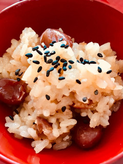 炊飯器で簡単 金時豆で作る岩手のお赤飯-レシピのメイン写真