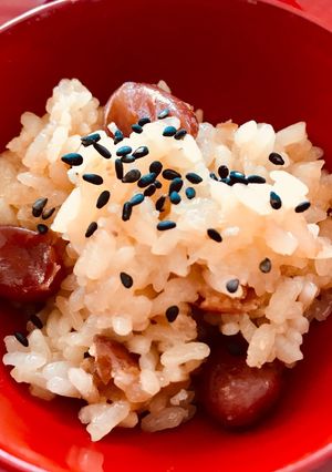 炊飯器で簡単 金時豆で作る岩手のお赤飯-レシピのメイン写真
