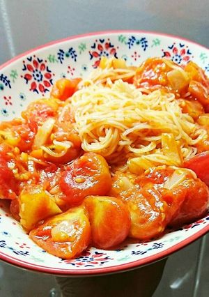 【覚書】材料これだけ!ミニトマトパスタ-レシピのメイン写真