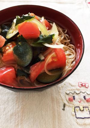 夏ランチに♬夏野菜in冷やしそうめん椀-レシピのメイン写真