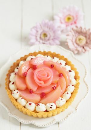 *桃缶でお手軽キュートな♡ 桃のタルト♪-レシピのメイン写真