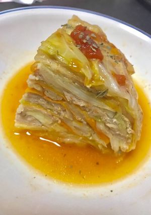 鍋の中で作る超簡単ロールキャベツ-レシピのメイン写真