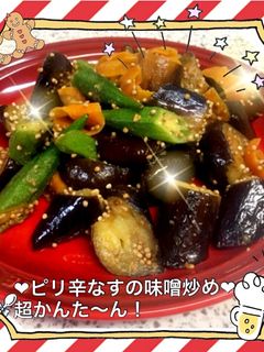 ♡ピリ辛なすの味噌炒め♡超かんた〜ん!-レシピのメイン写真