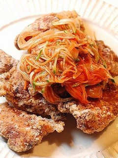 ママン直伝♪とり唐の野菜ケチャップ餡-レシピのメイン写真