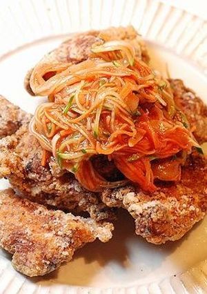 ママン直伝♪とり唐の野菜ケチャップ餡-レシピのメイン写真