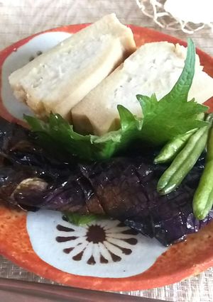 高野豆腐と揚げ茄子の炊き合わせ-レシピのメイン写真