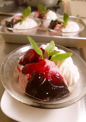 ブラックベリーのレアチーズケーキ♡-レシピのメイン写真