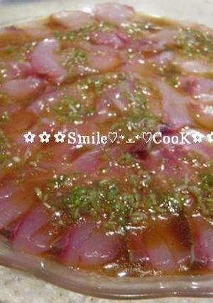 とっても簡単☆縞アジの和風カルパッチョ☆-レシピのメイン写真