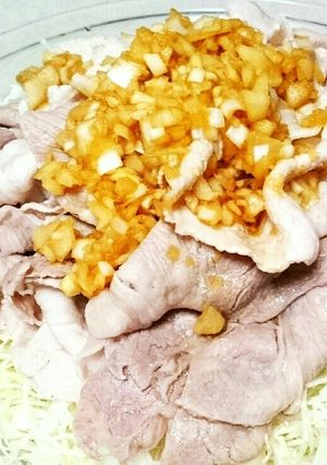 豚しゃぶの薬味たっぷり梨入りソースがけ♥-レシピのメイン写真