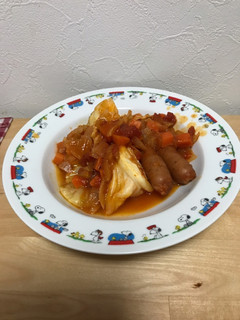 キャベツとウィンナーのトマト煮込み-レシピのメイン写真