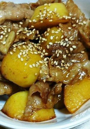 癖になる❣❣じゃが芋と豚バラ肉の旨煮～♪-レシピのメイン写真