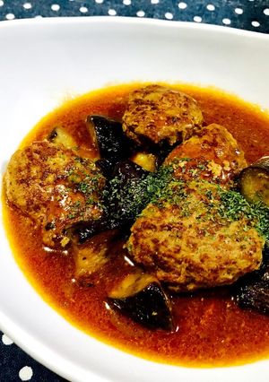 ミニハンバーグと茄子のカレー煮込み-レシピのメイン写真