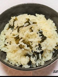 包丁不要!じゃことわかめの炊き込みご飯!-レシピのメイン写真