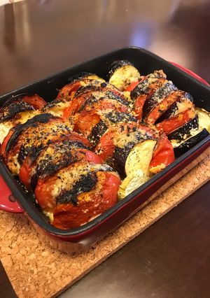 ナスとトマトのサンド焼き-レシピのメイン写真