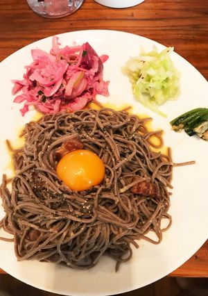 蕎麦 De カルボナーラ-レシピのメイン写真