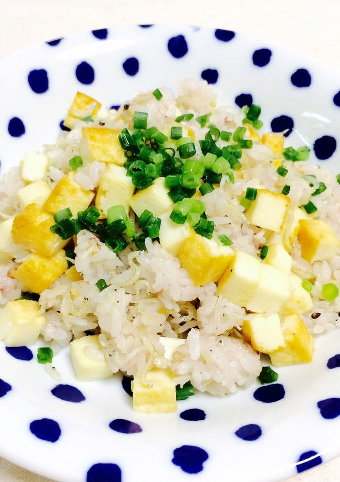 【 厚揚げとしらすのあっさり炒飯 】-レシピのメイン写真
