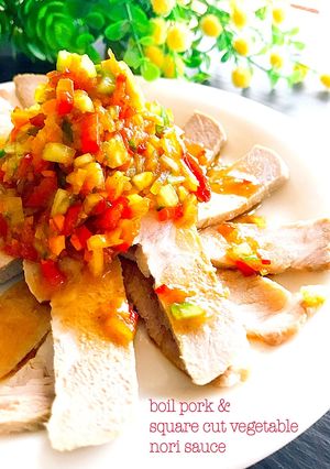 簡単☆カラフル野菜の海苔ドレッシング-レシピのメイン写真