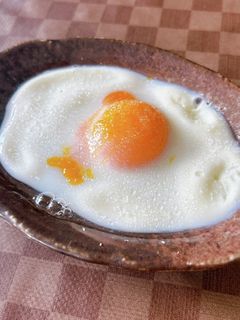 超簡単!ヘルシー!電子レンジで目玉焼き-レシピのメイン写真