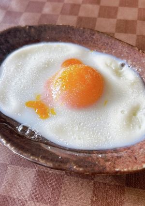 超簡単！ヘルシー！電子レンジで目玉焼き-レシピのメイン写真