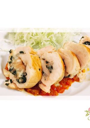 香る♫オニオンバジルのチキンロール-レシピのメイン写真