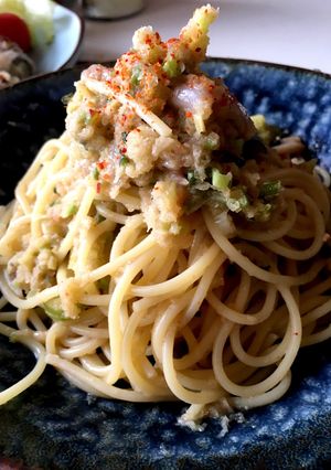 あまりもので。塩辛のおろしパスタ-レシピのメイン写真