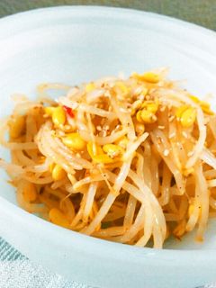 ピリ辛☆豆もやしナムル-レシピのメイン写真