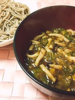 きのこオクラつけ蕎麦-レシピのメイン写真