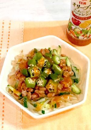 納豆とオクラのシャキシャキサラダ-レシピのメイン写真