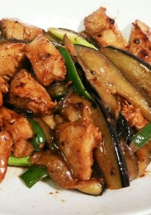 鶏胸肉と茄子の柔らか中華風炒め-レシピのメイン写真